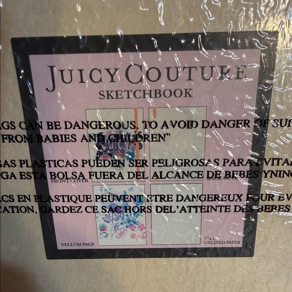 lJuicy Couture Journal Sketchbook with Elastic Band - Picture 3 of 5